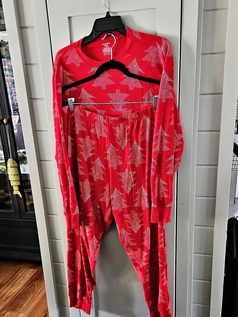 carter's Floral Pajama Set in Red & White Size XL